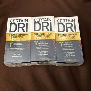 Certain Dri Roll-On Anti-Perspirant, Prescription Strength - 1.2 fl oz. Set of 3